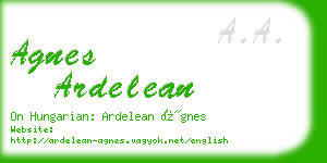 agnes ardelean business card